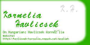 kornelia havlicsek business card